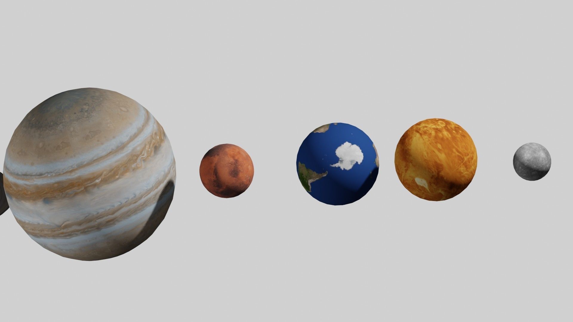 Solar System - All Planets - Milky Way Animated Low-poly 3D model_12