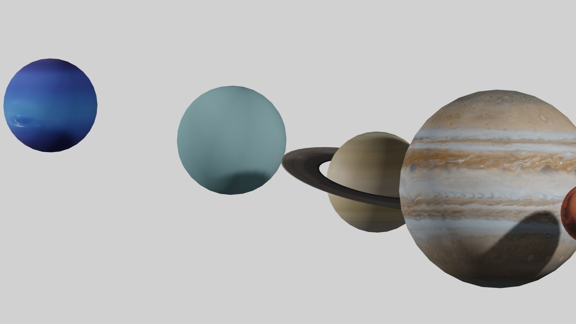 Solar System - All Planets - Milky Way Animated Low-poly 3D model_18