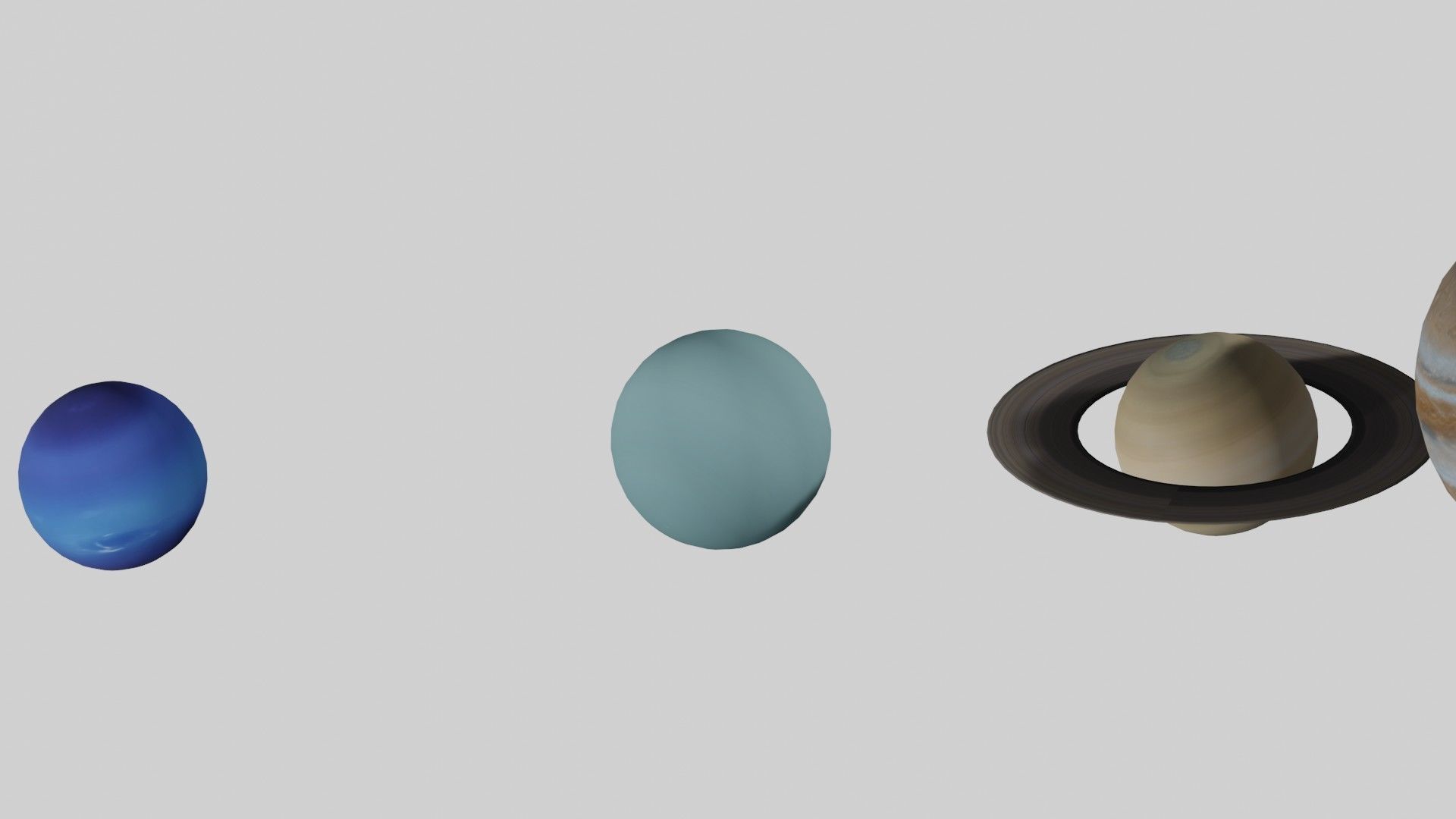 Solar System - All Planets - Milky Way Animated Low-poly 3D model_13