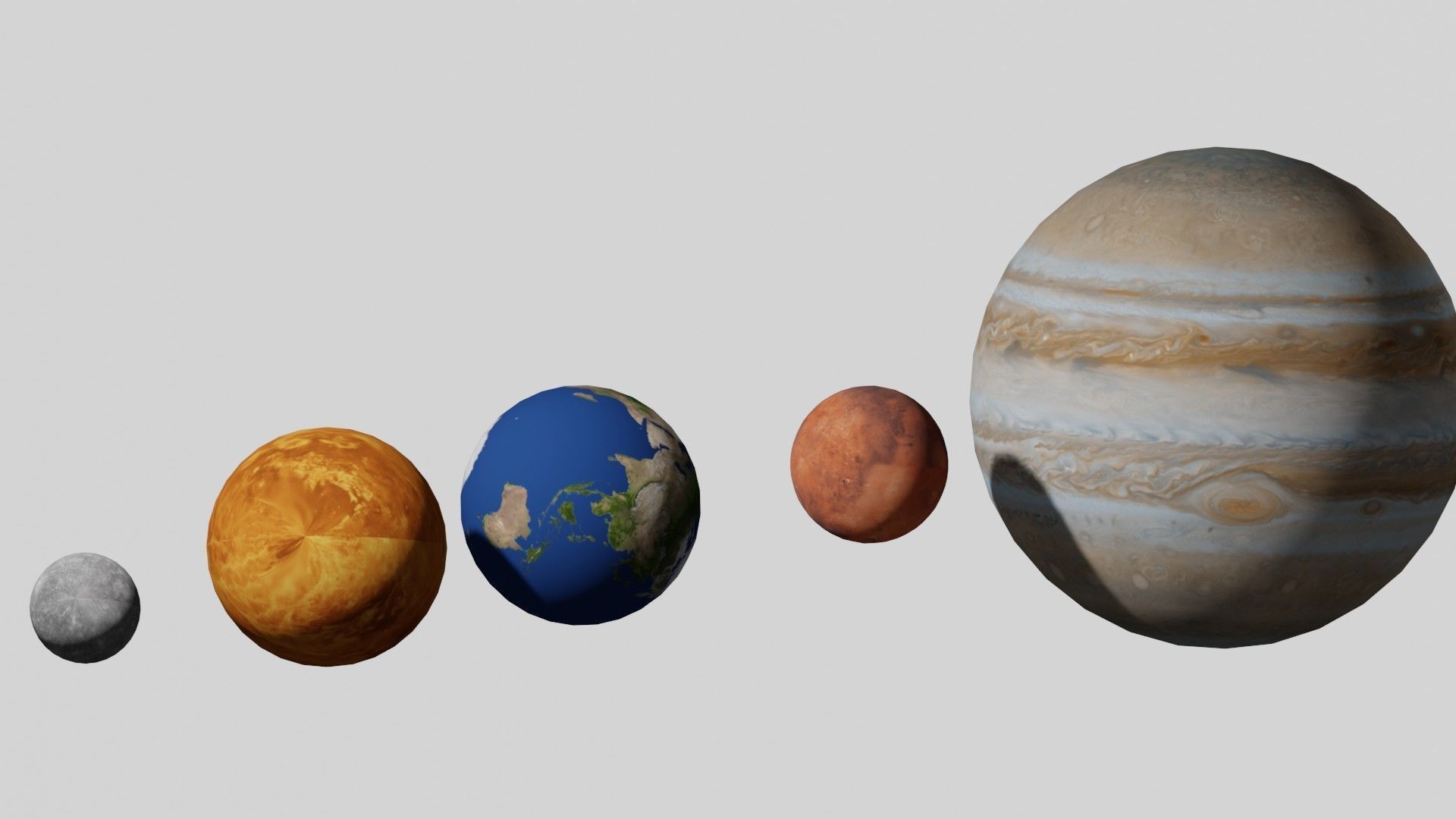 Solar System - All Planets - Milky Way Animated Low-poly 3D model_19