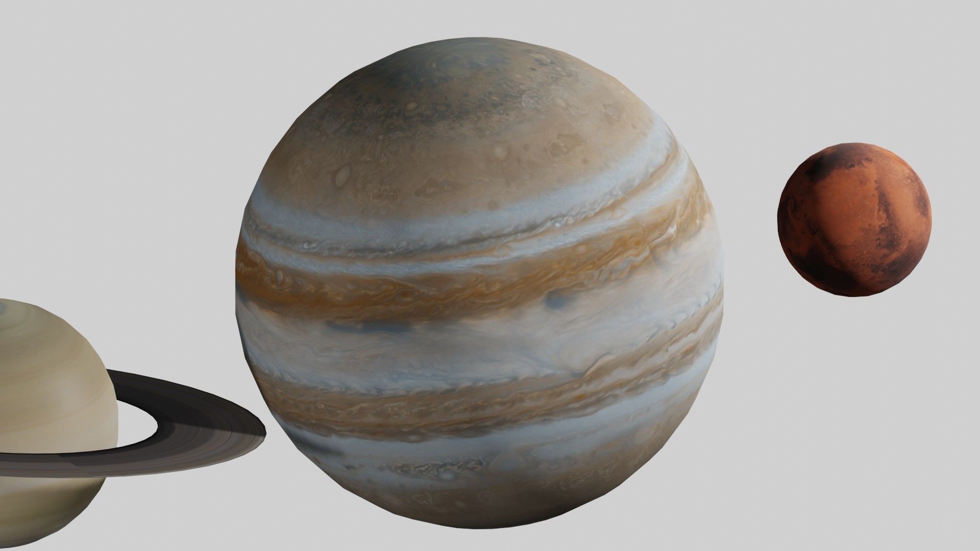 Solar System - All Planets - Milky Way Animated Low-poly 3D model_25
