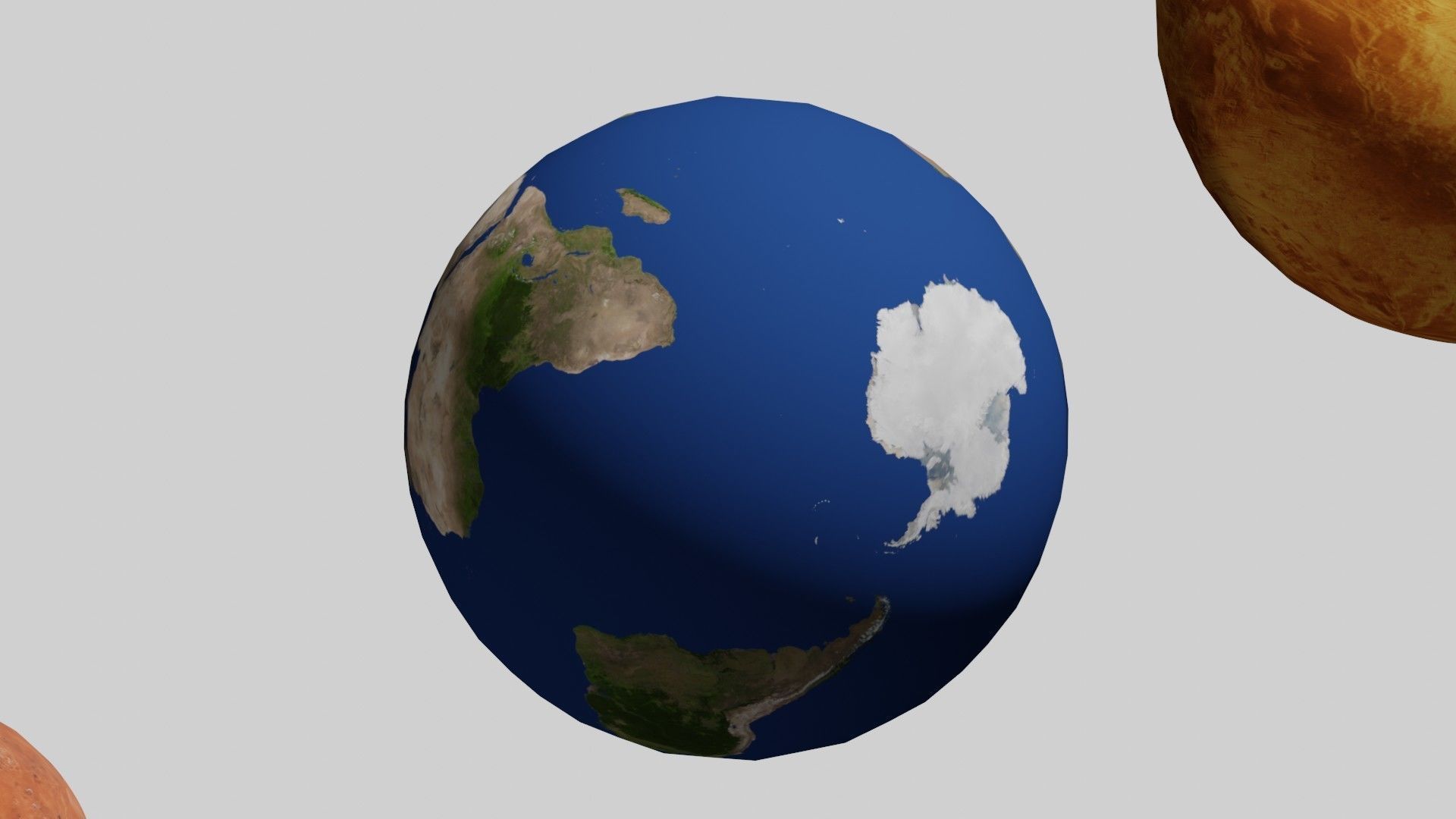 Solar System - All Planets - Milky Way Animated Low-poly 3D model_24