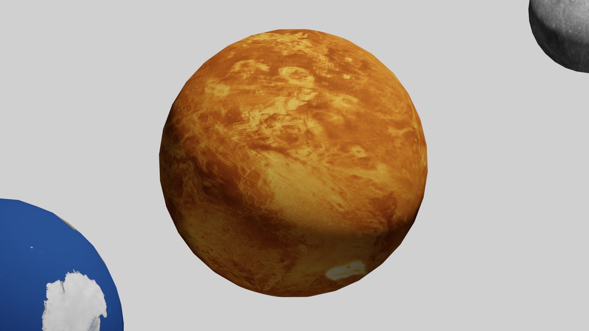 Solar System - All Planets - Milky Way Animated Low-poly 3D model_30