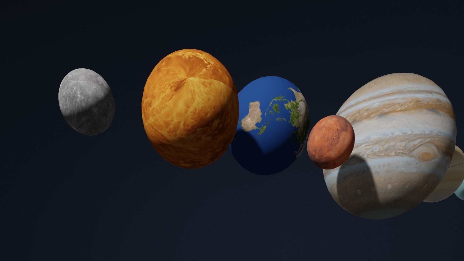 Solar System - All Planets - Milky Way Animated Low-poly 3D model_8