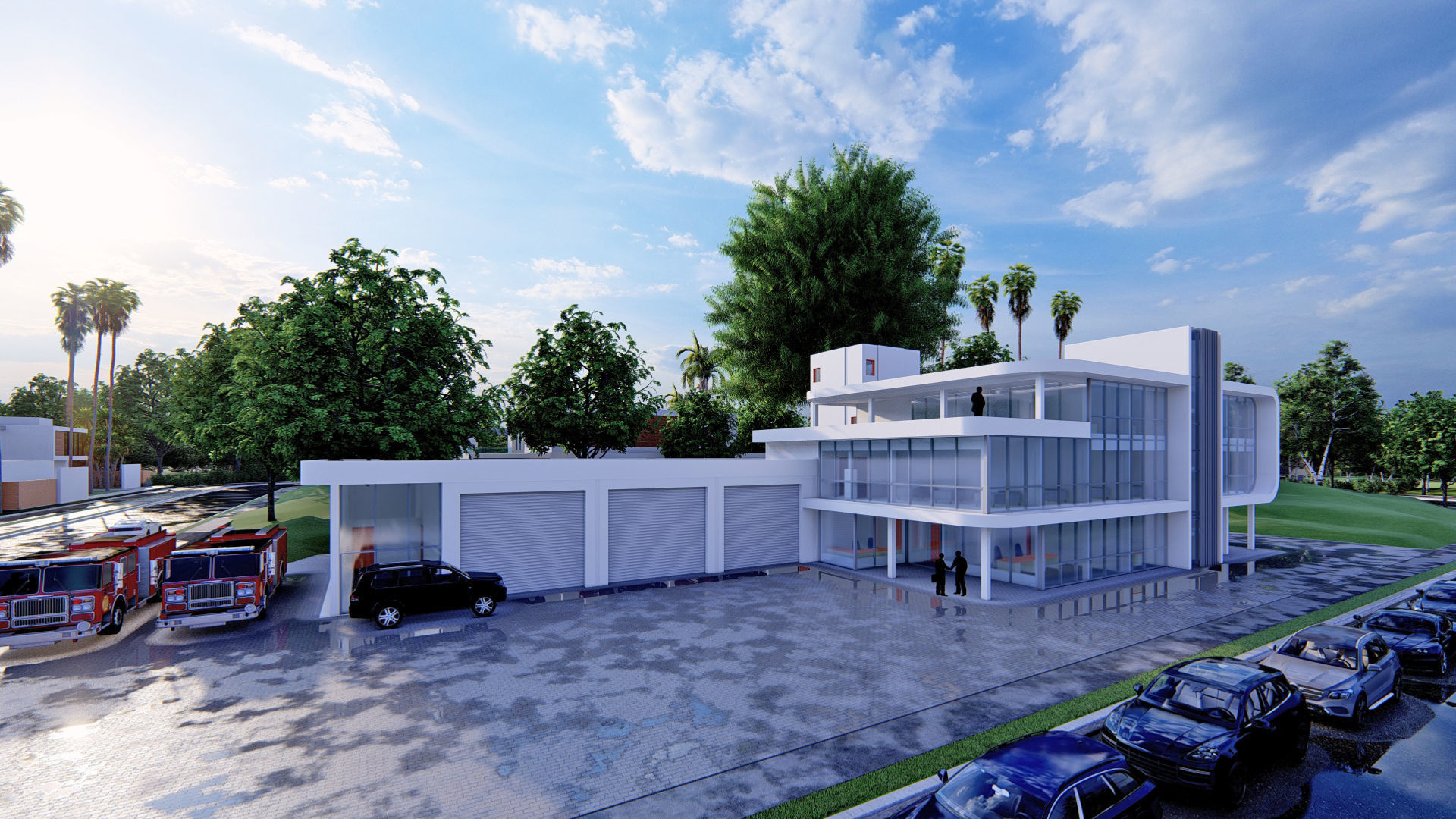 Fire Station - incl Architectural Plans 3D model_4