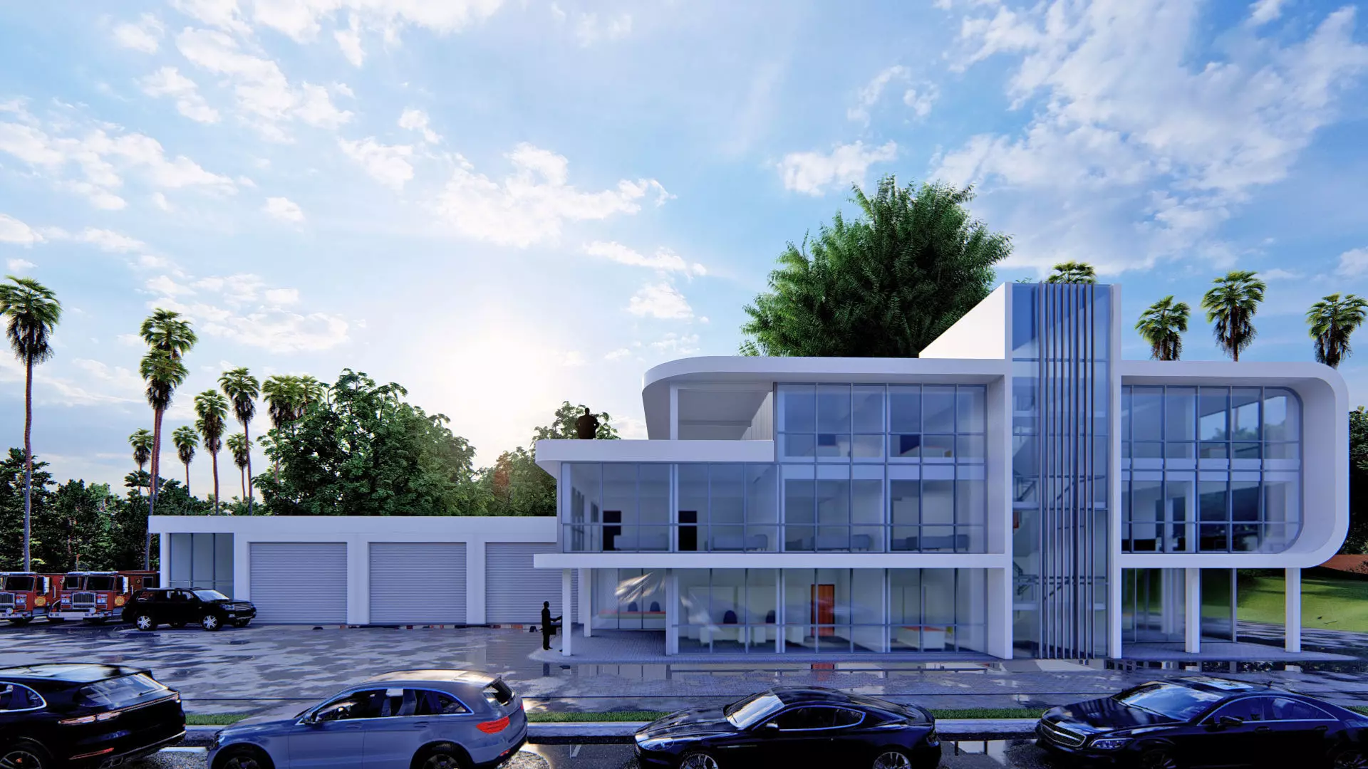 Fire Station - incl Architectural Plans 3D model_0