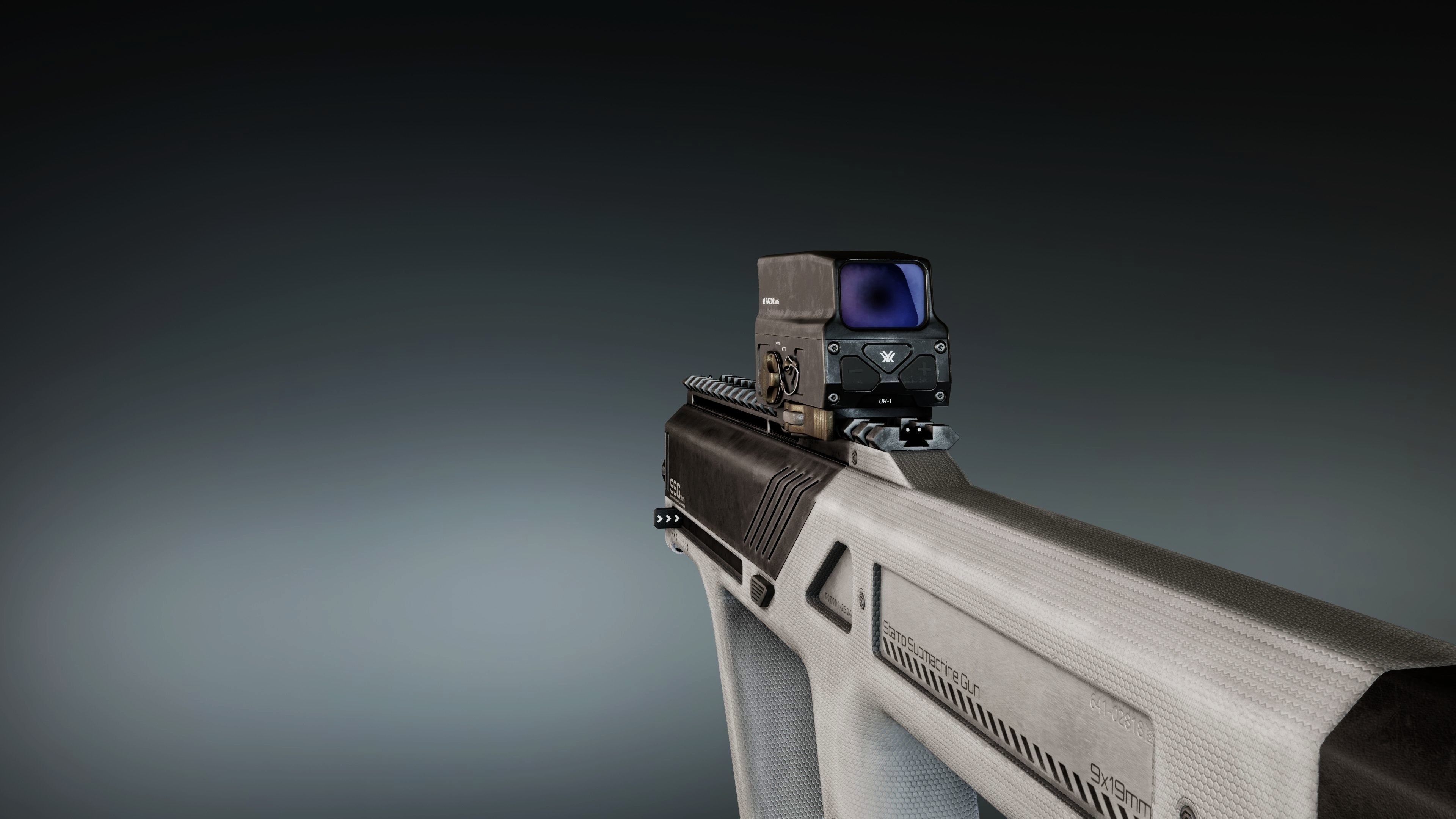 Modern Minimalistic SMG Low-poly 3D model_3