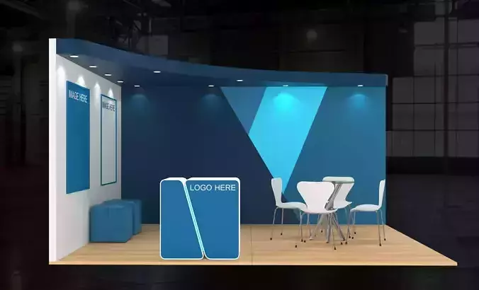 Exhibition Stand - 4m x 3m  3D model