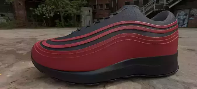 Shoes 3D model red