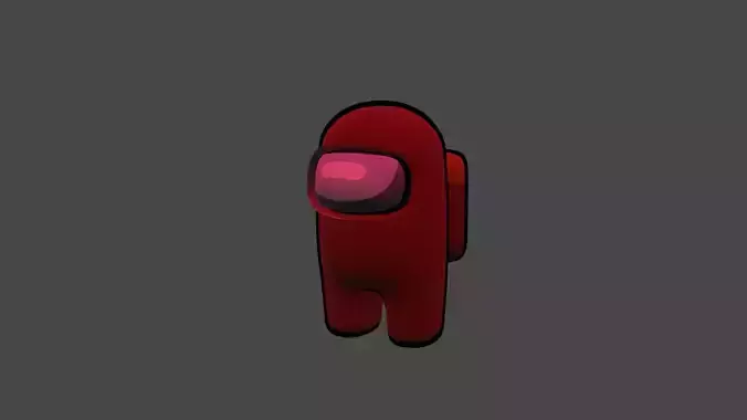 Among Us ToonShaded Character- Rigged Low-poly 3D model