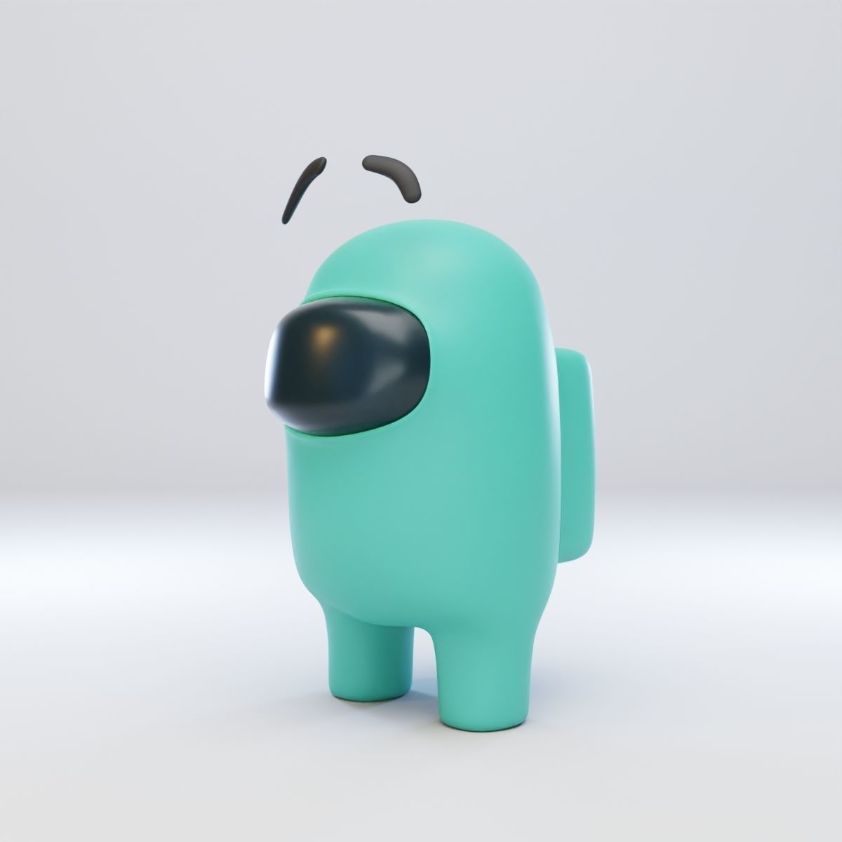 Among Us Eyebrows Character  3D model_2