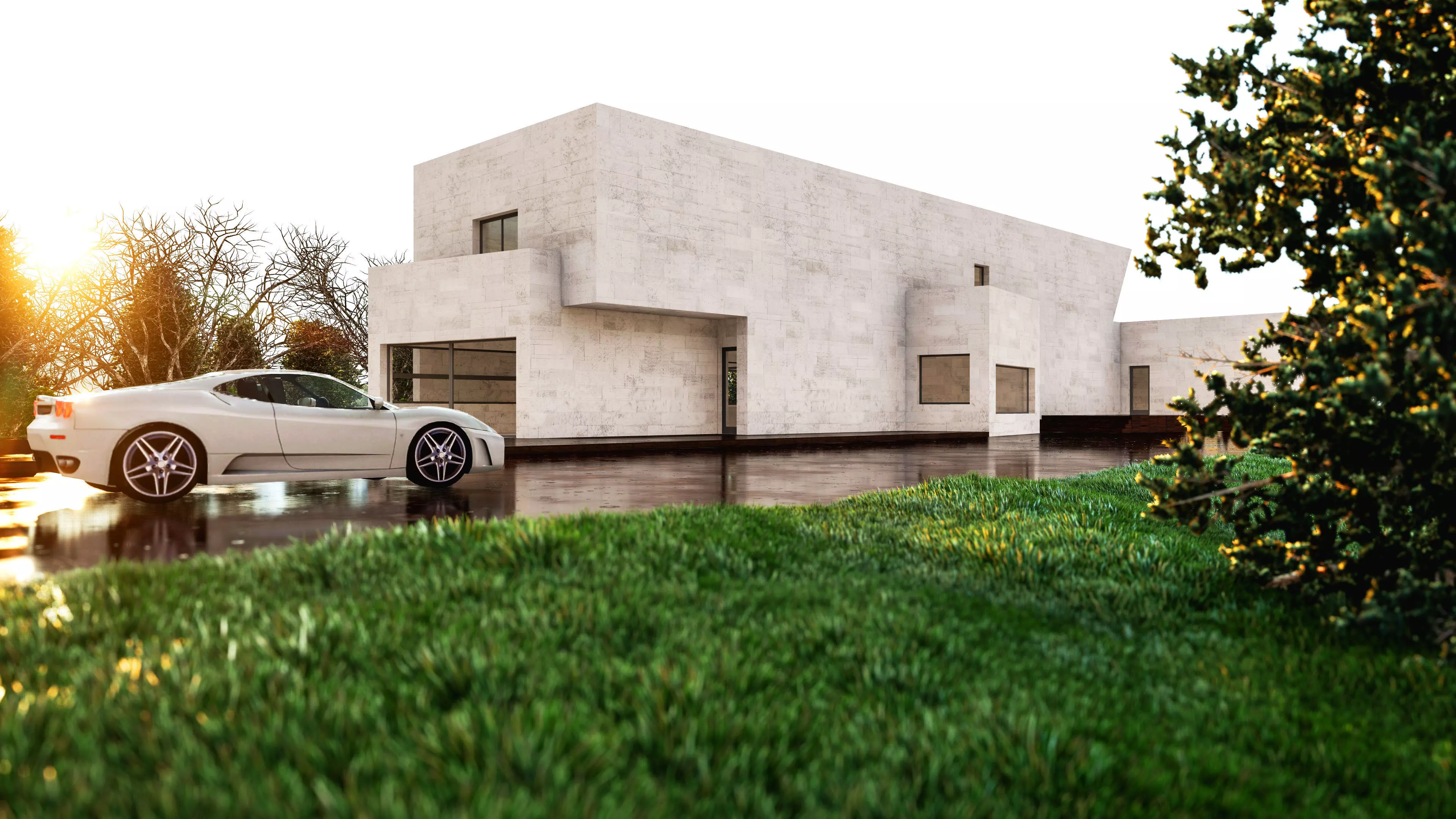 Hill House Lumion best Effect Low-poly 3D model_0