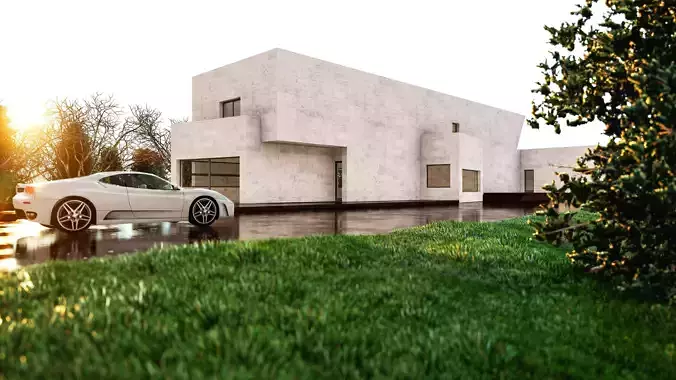 Hill House Lumion best Effect Low-poly 3D model