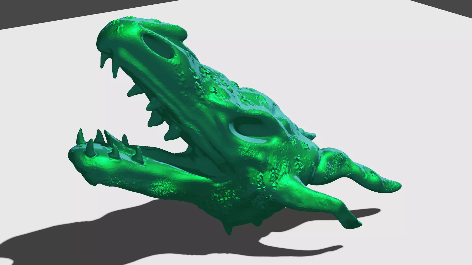 Dragon Head emerald 3D print Free 3D print model