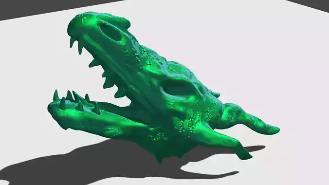 Dragon Head emerald 3D print