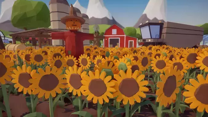 Low Poly Farm Pack Low-poly 3D model