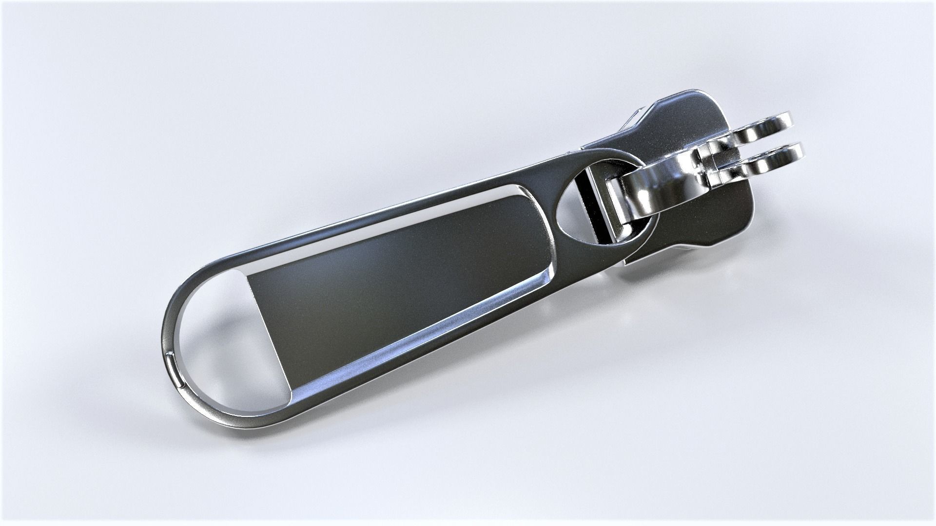 Zipper Puller with Slider 004 Free low-poly 3D model_6