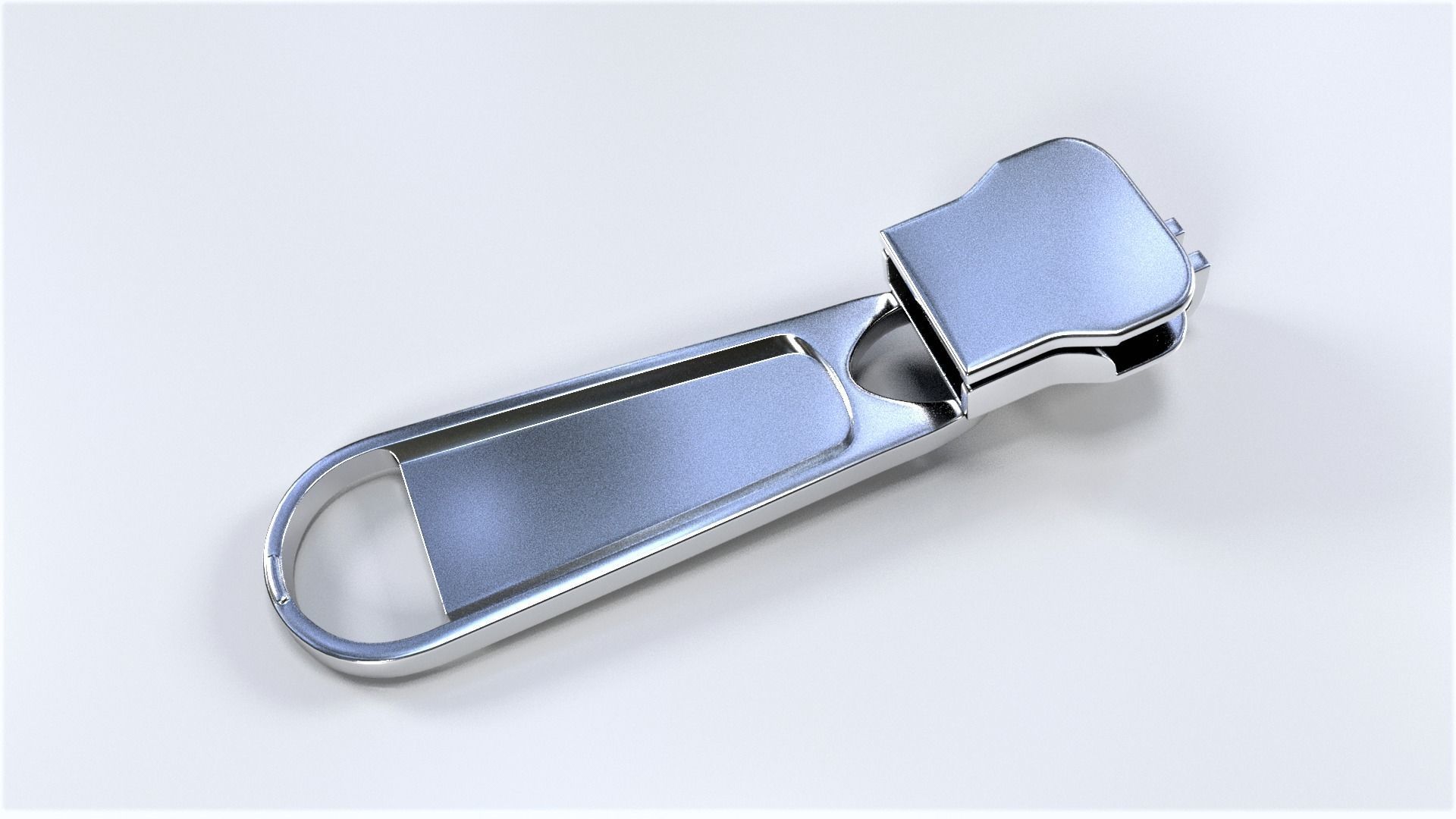 Zipper Puller with Slider 004 Free low-poly 3D model_3