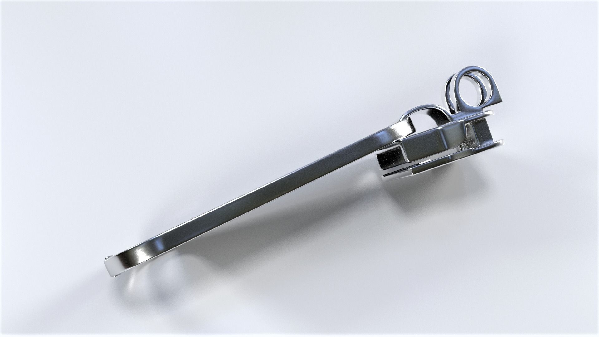 Zipper Puller with Slider 004 Free low-poly 3D model_1