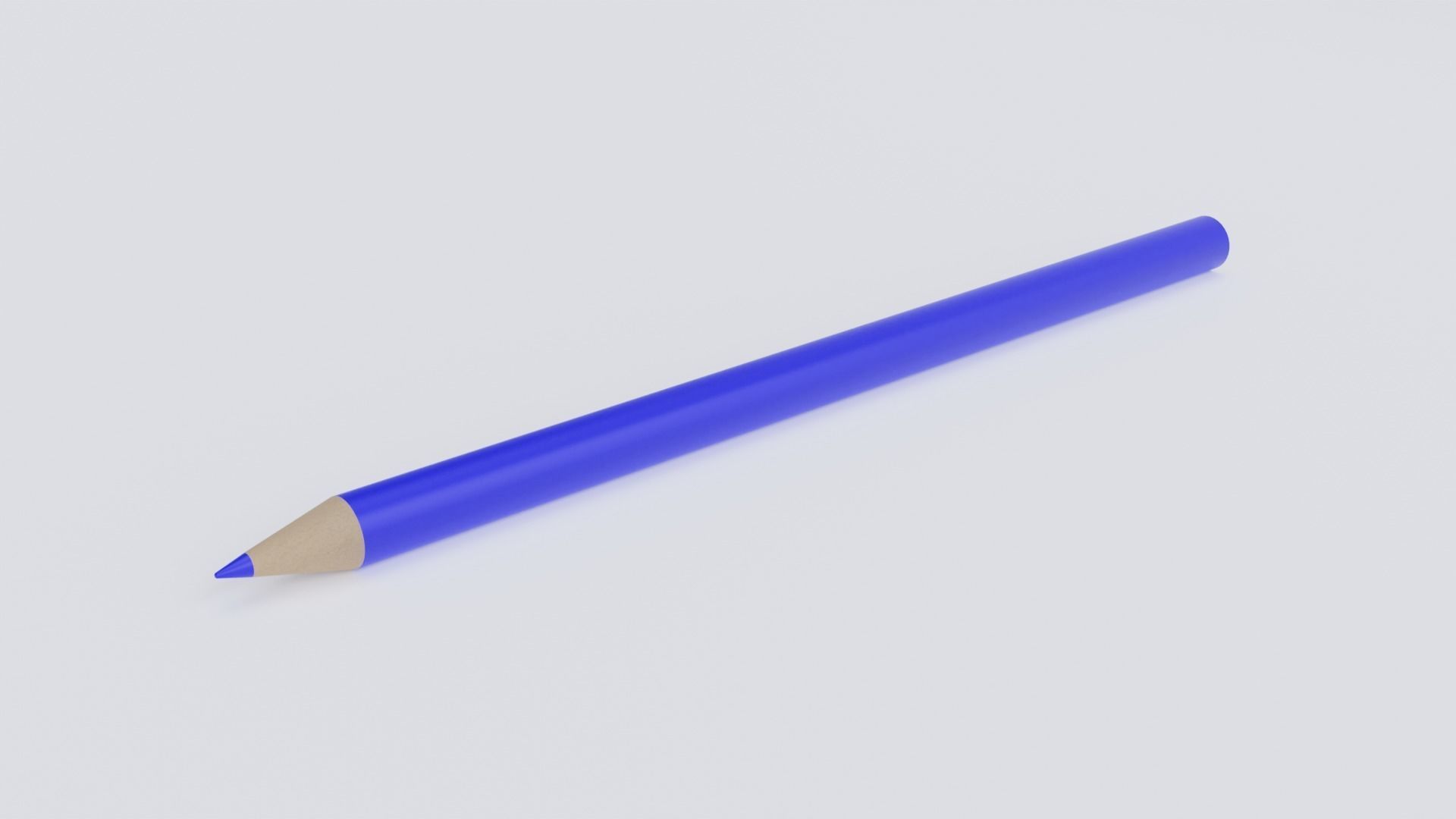 Pencil Crayon Set Low-poly 3D model_8