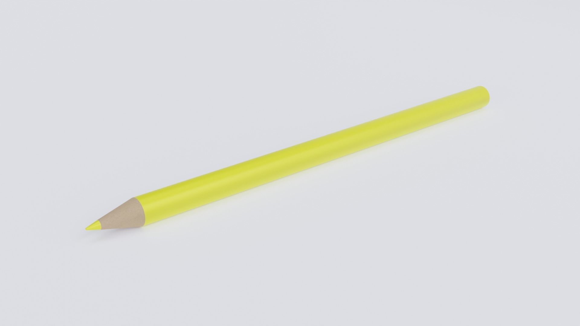 Pencil Crayon Set Low-poly 3D model_25