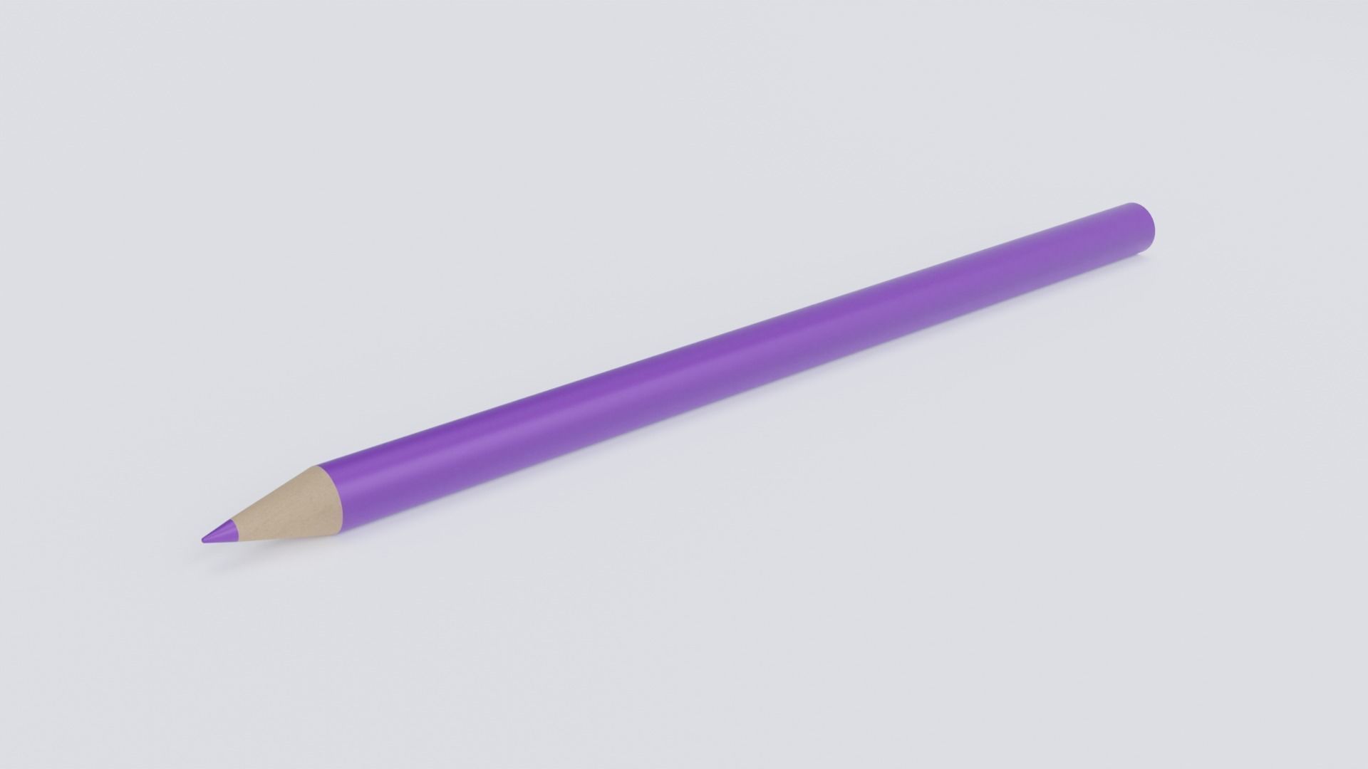 Pencil Crayon Set Low-poly 3D model_13