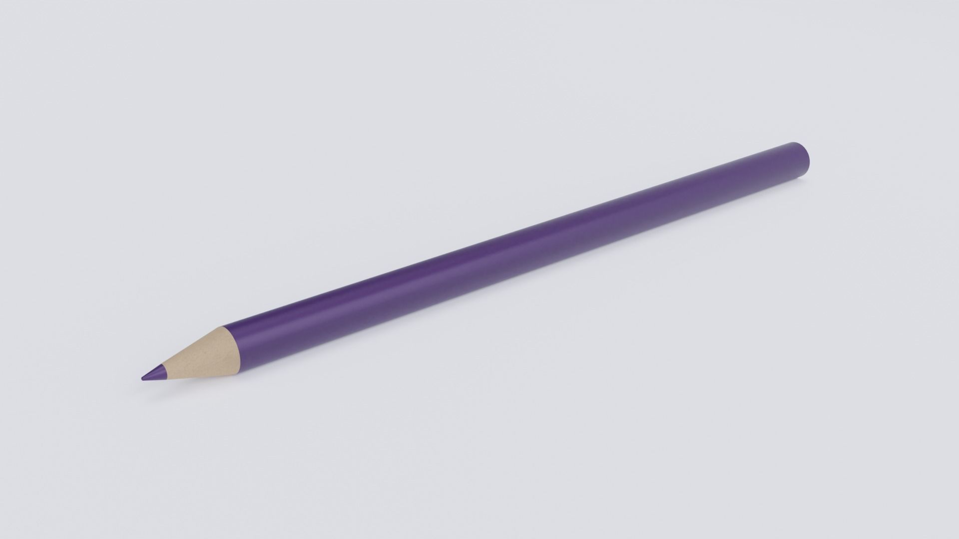 Pencil Crayon Set Low-poly 3D model_12