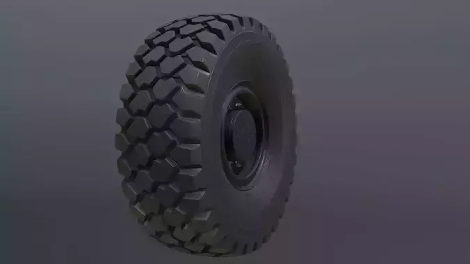 Wheel set for MAZ 6502 B Free low-poly 3D model