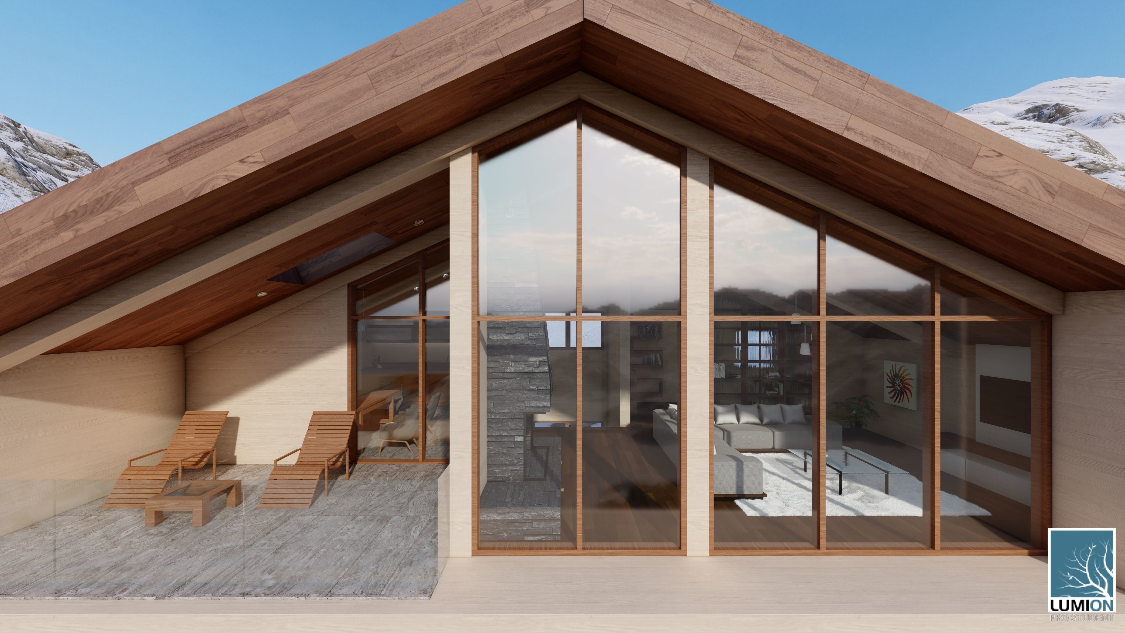 Mountain Villa Free 3D model_6