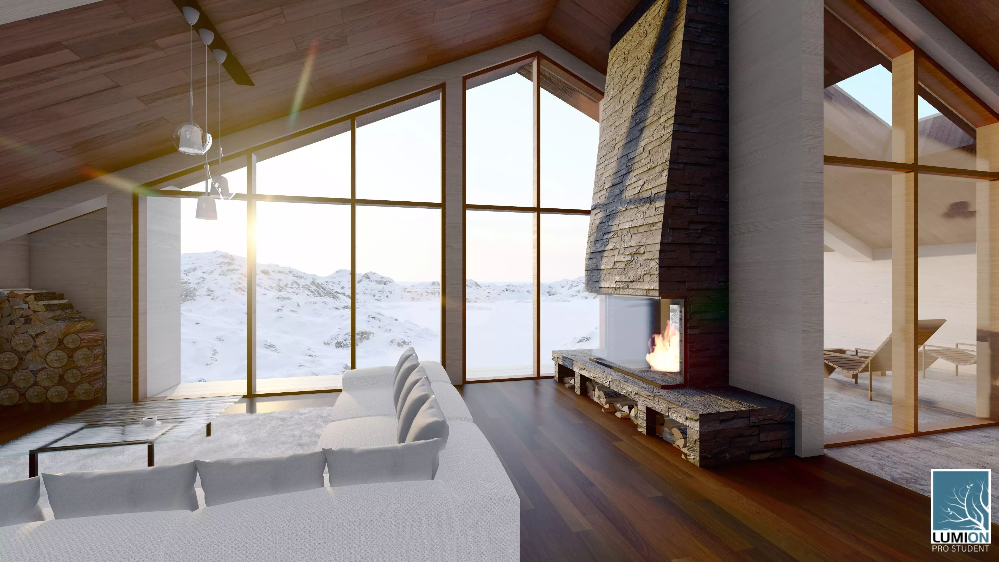 Mountain Villa Free 3D model_0