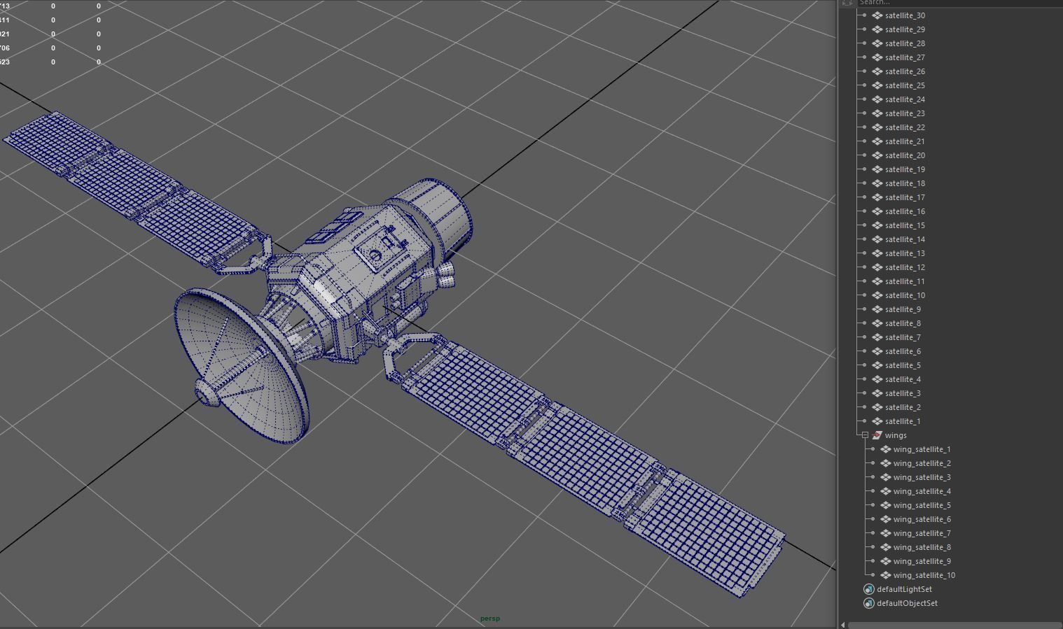 satellite spacecraft Low-poly 3D model_17