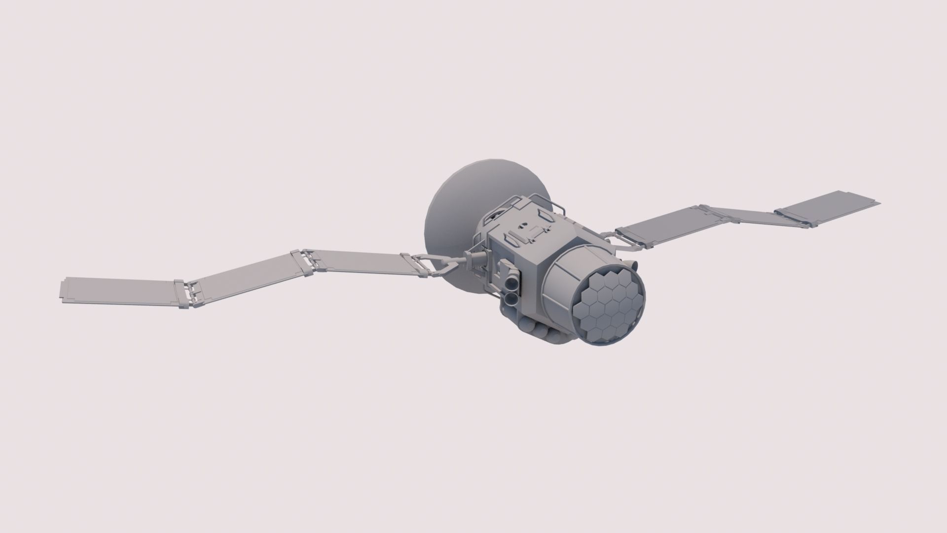 satellite spacecraft Low-poly 3D model_14
