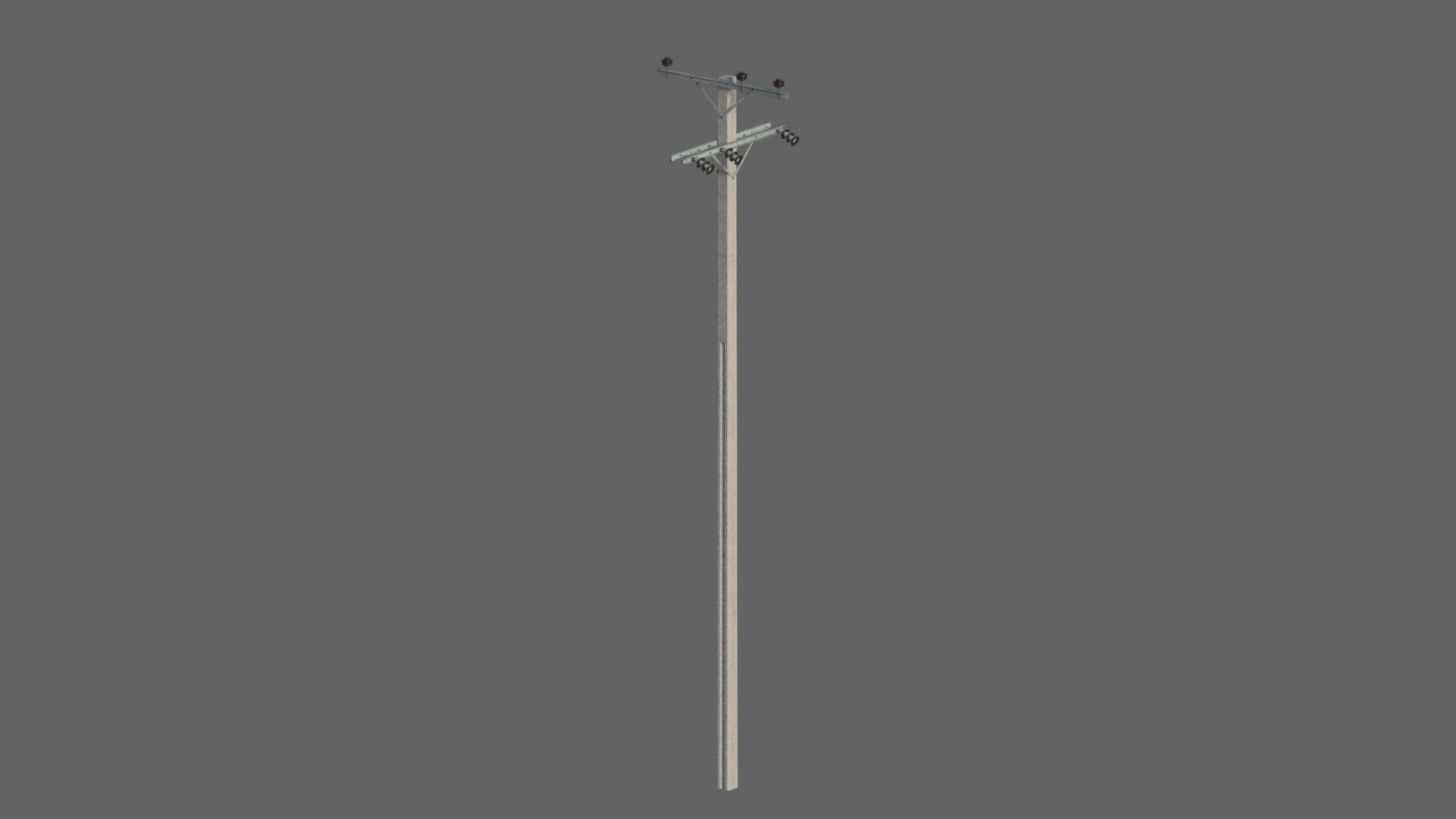 Electric pole 3D model_8
