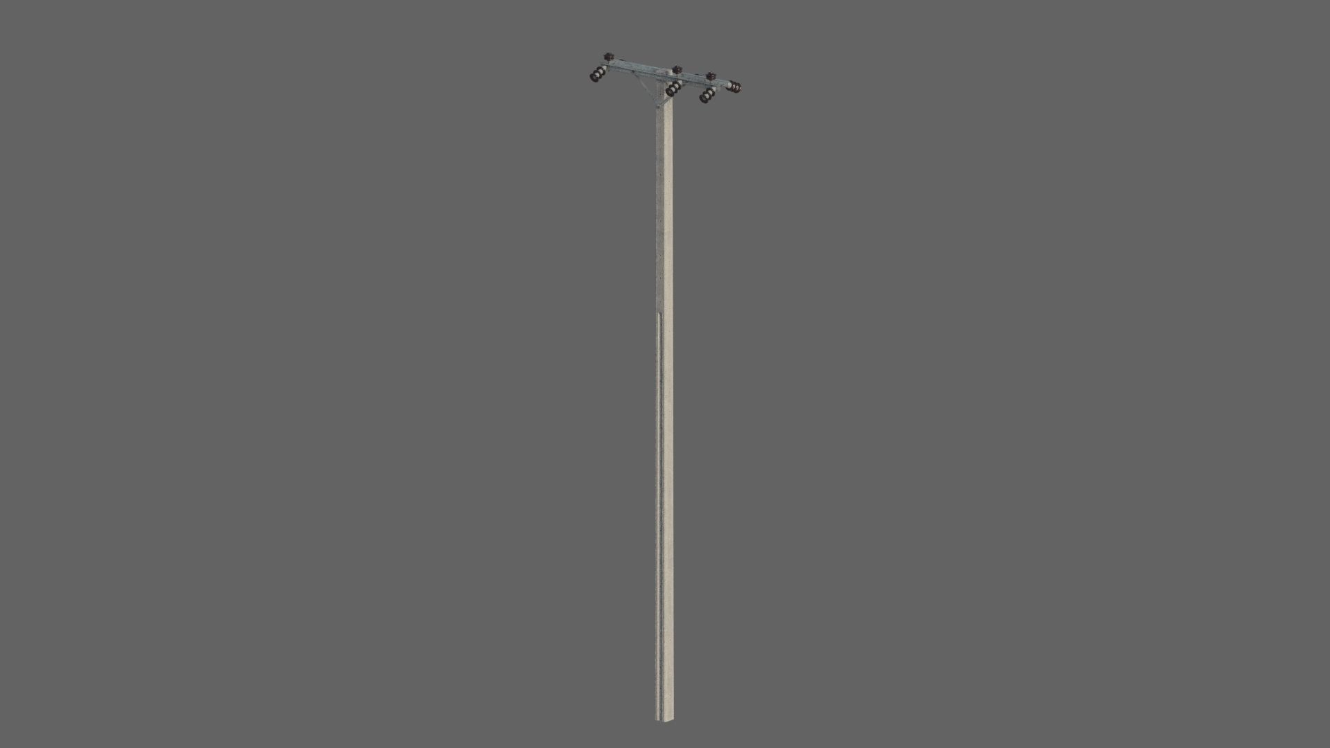 Electric pole 3D model_4