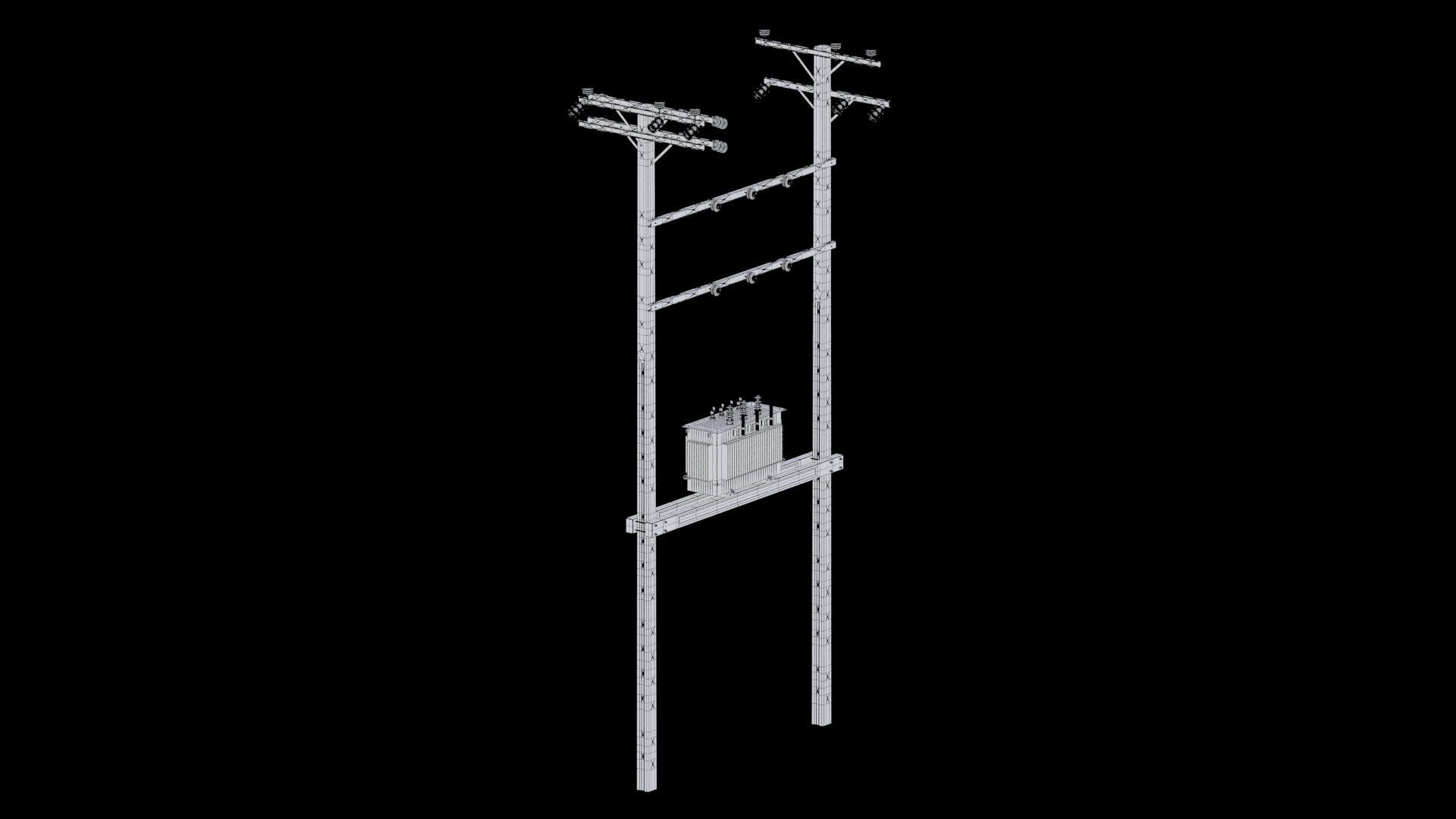 Electric pole 3D model_20