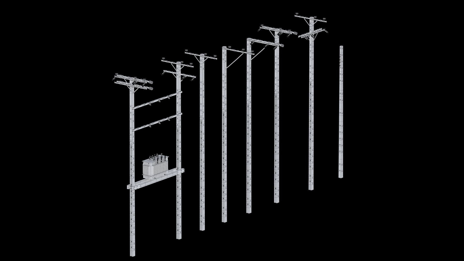 Electric pole 3D model_13