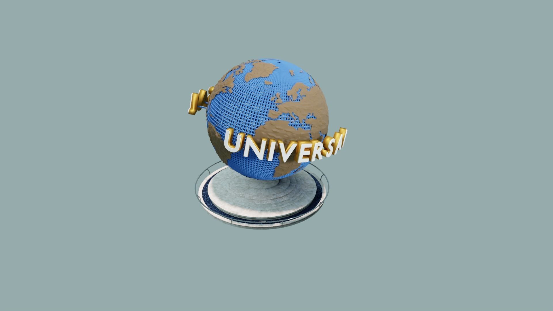 Universal Studios Globe 3D model_3