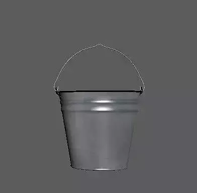 Metal lowpoly bucket