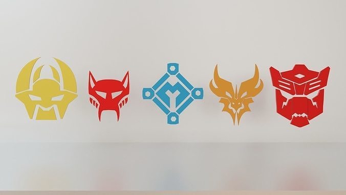 Transformers Logos Pack 2 Low-poly 3D model