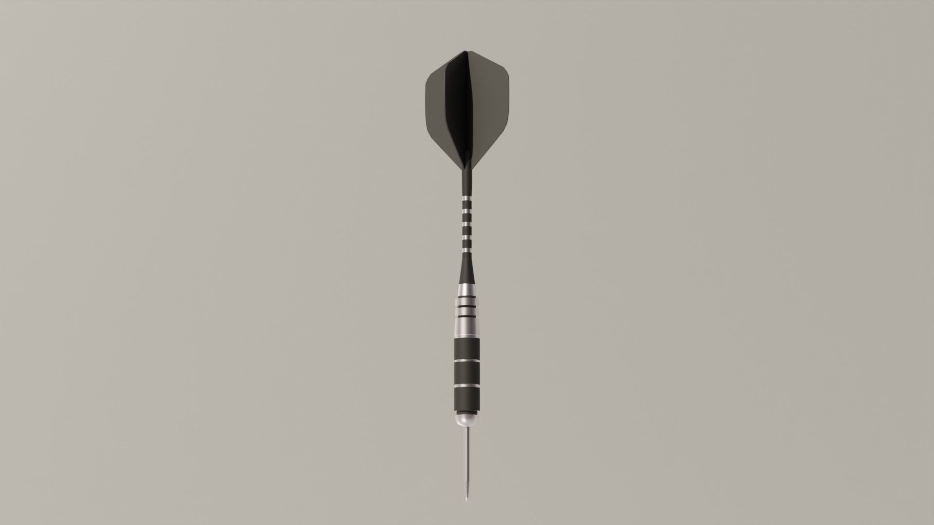 Throwing Dart and Bullseye Low-poly 3D model_3