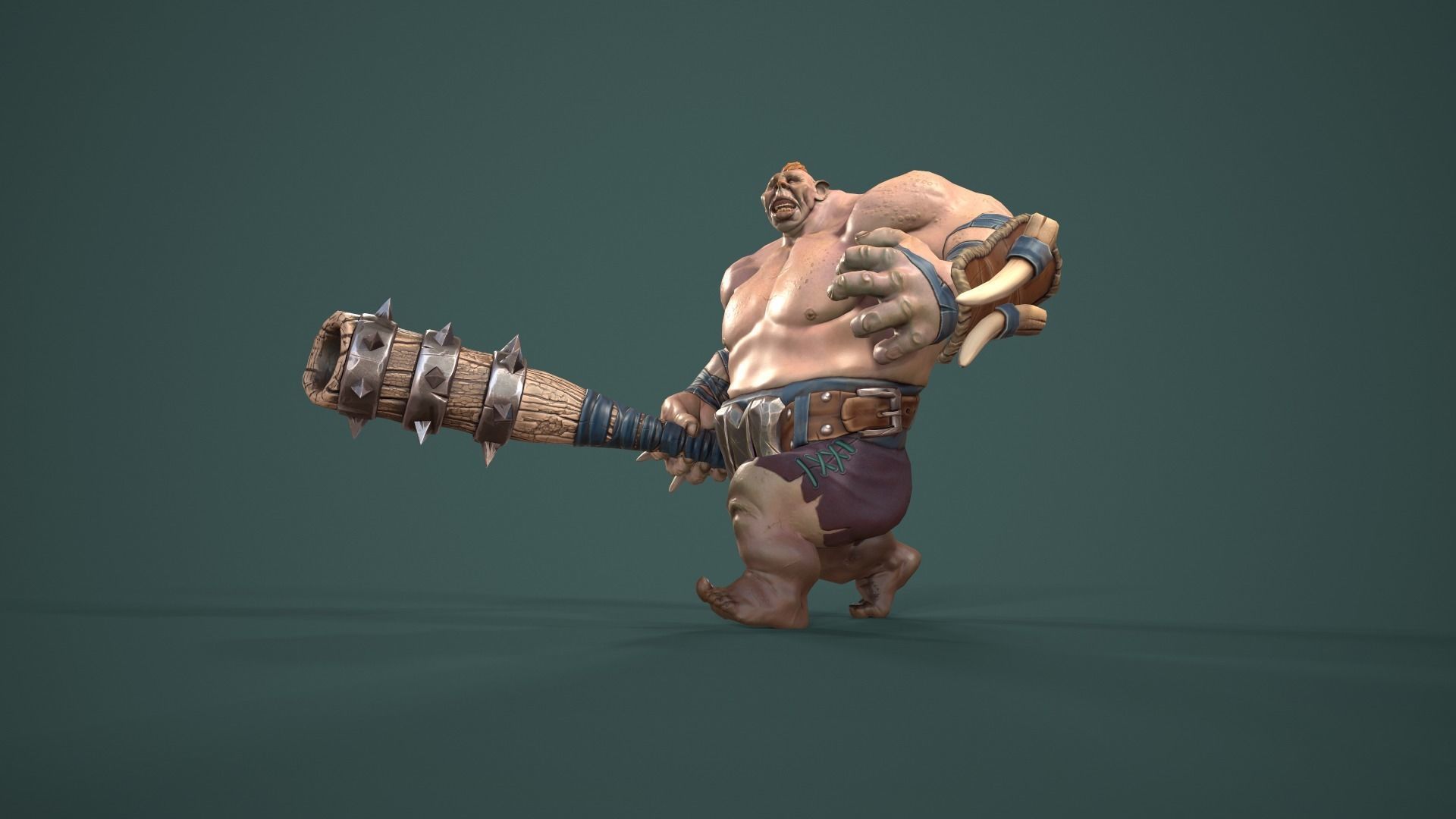 character Foolish Tomkin Low-poly 3D model_8
