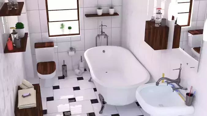 bathroom interior scene 1