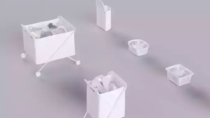 Collection hotel motel basket laundry cart clothing