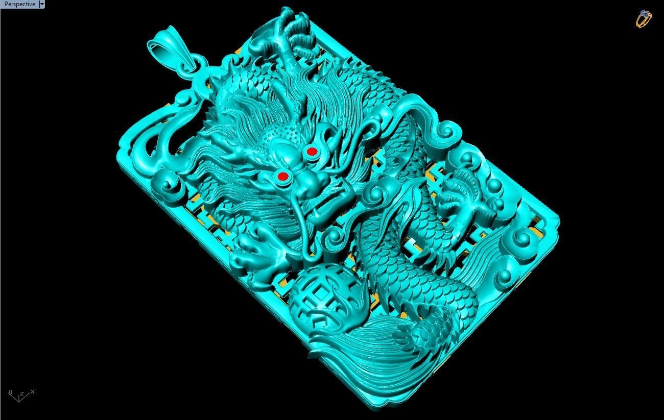 Dragon pendant - Mens pendants 3D print model_11