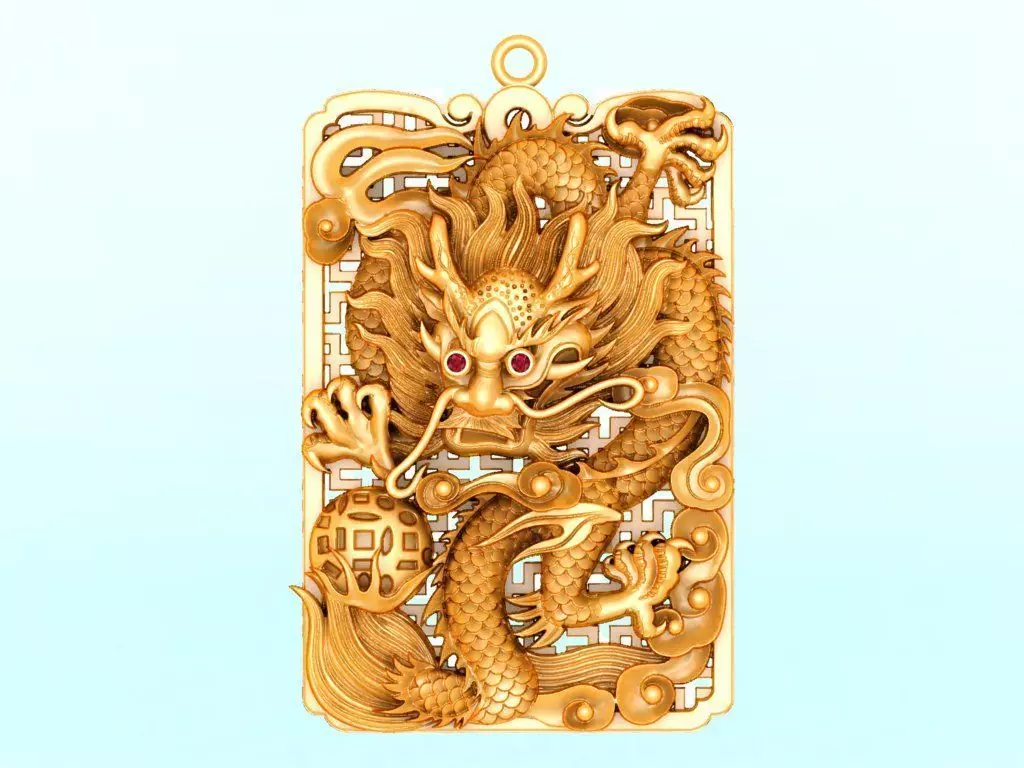 Dragon pendant - Mens pendants 3D print model_0