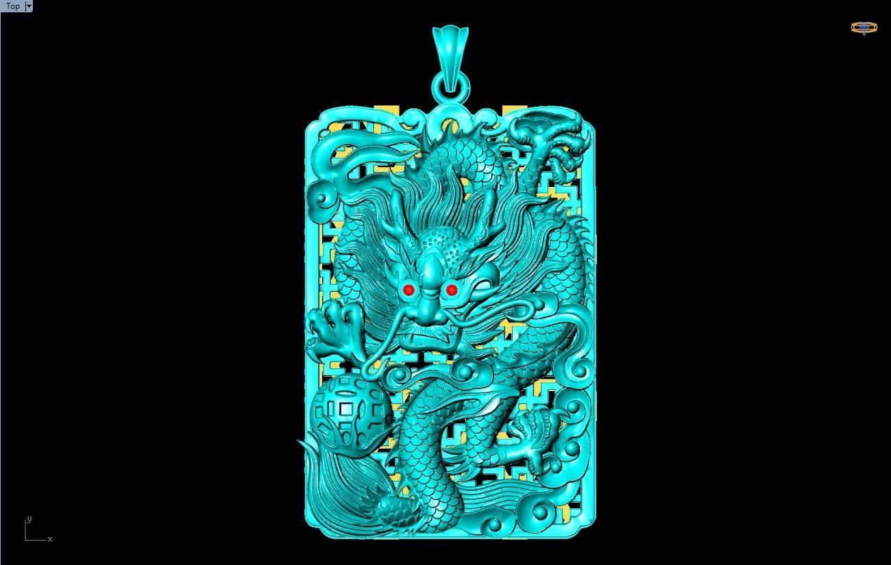 Dragon pendant - Mens pendants 3D print model_8
