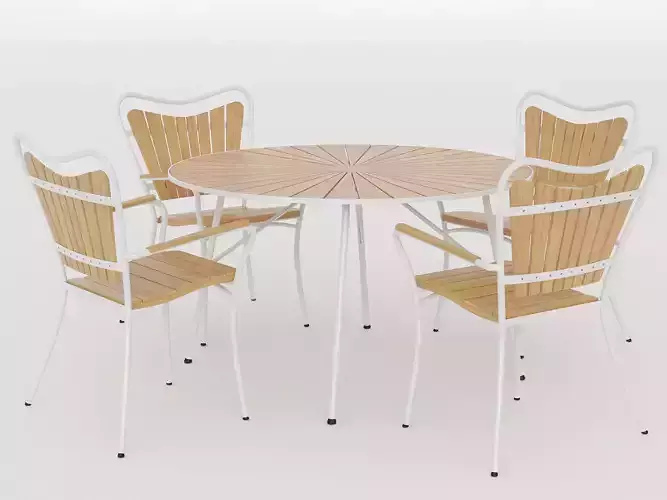 Marguerit Garden furniture set 3D model