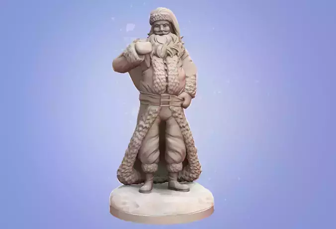 Stylized Santa Claus 3D print model