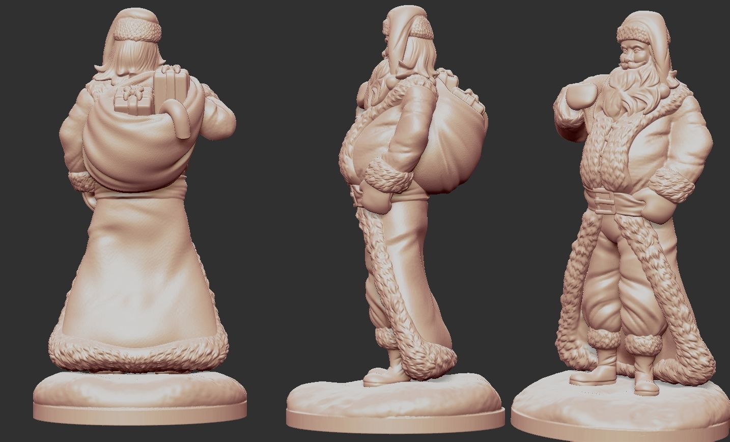 Stylized Santa Claus 3D print model_2