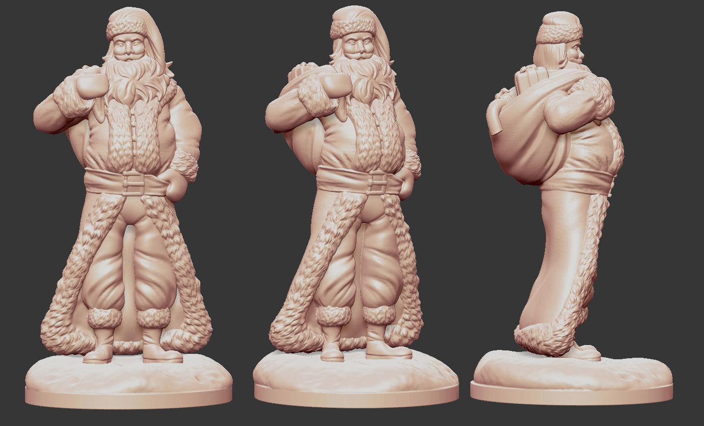 Stylized Santa Claus 3D print model_1